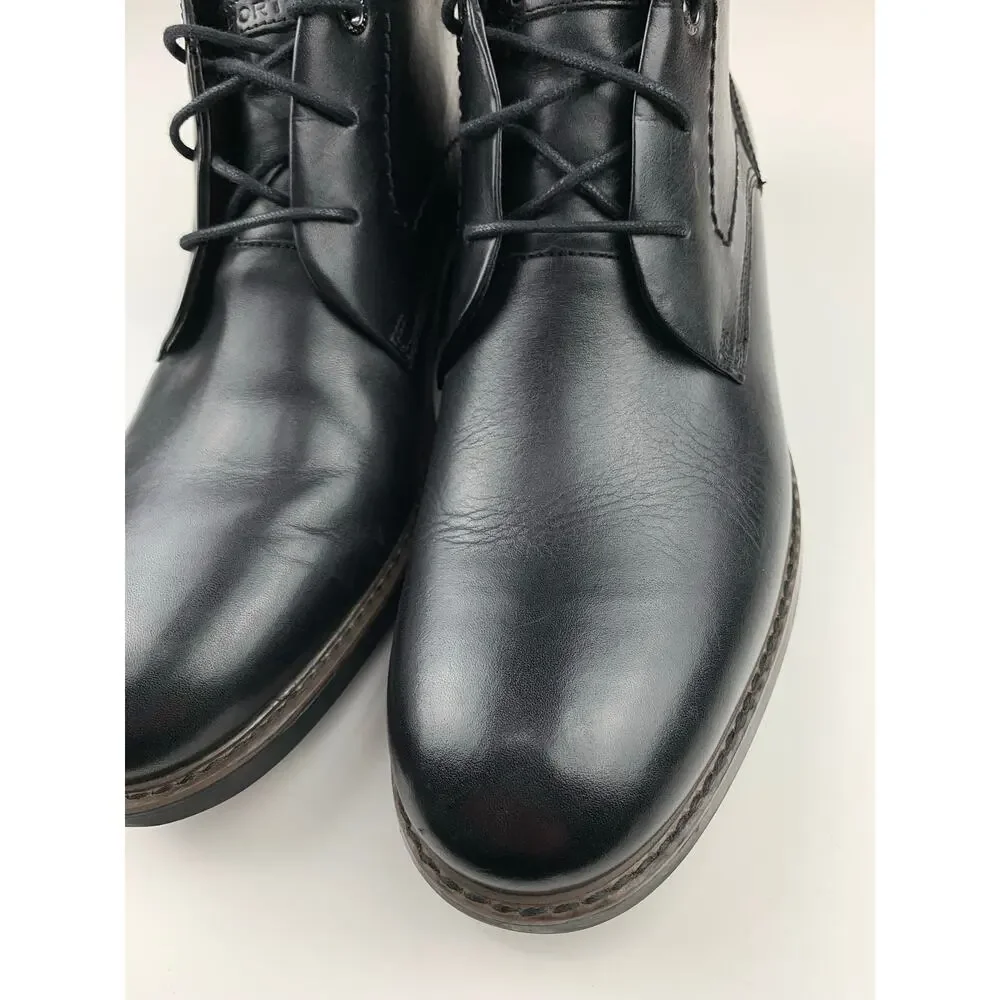 Rockport Classic Break Dress Chukka Boots Black Leather Lace Up Men's 10